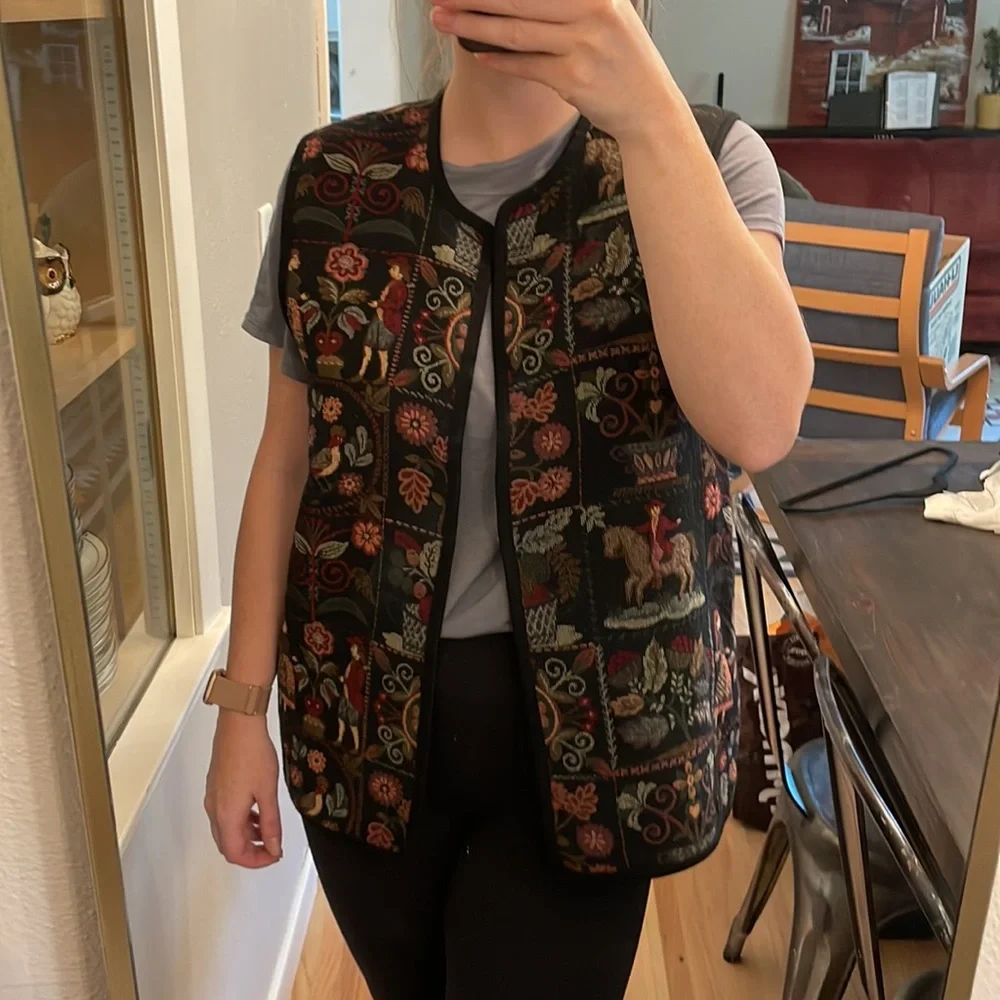 Vintage tapestry vest - Picture 5 of 7